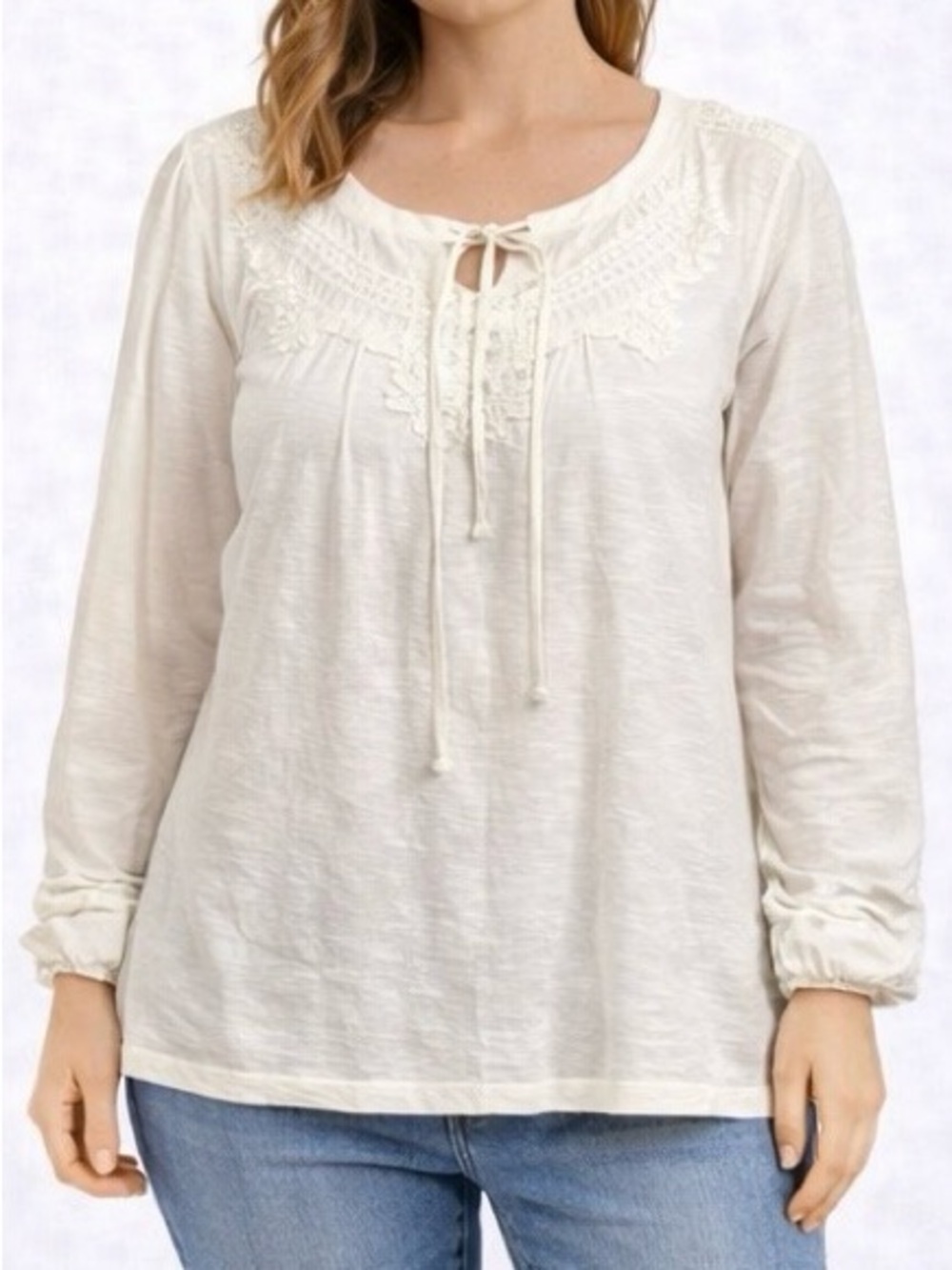 Women’s Lucky Brand Vintage Cottagecore Boho Long Sleeve Top XL